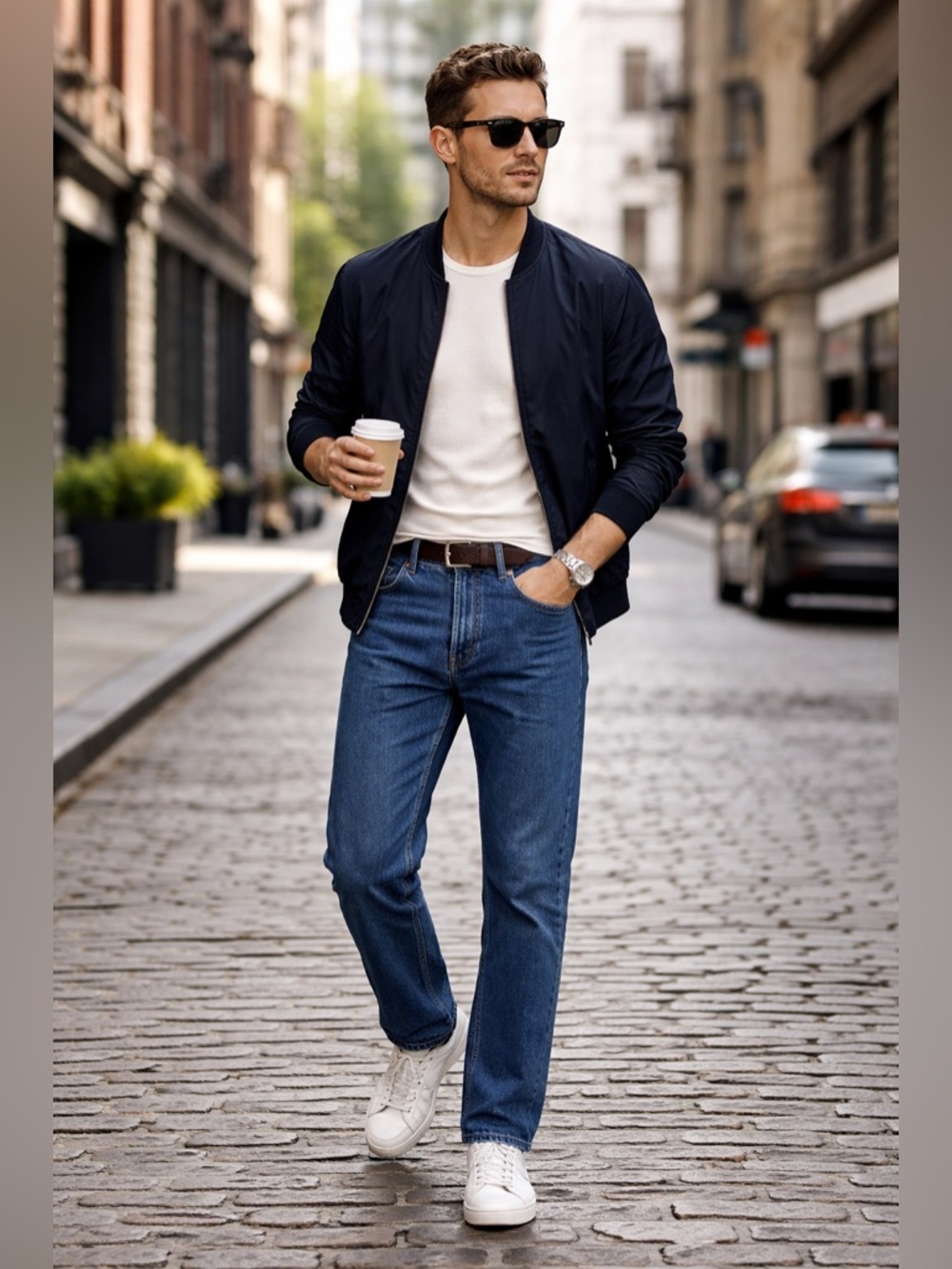 CARHARTT Men's Dark Blue 100% Cotton Relaxed Fit Jeans 34x30